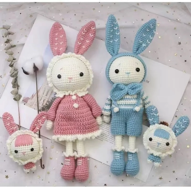 Rabbit Knitting Material Crochet Kit DIY Knitting Doll Needlework Crocheting Craft kits Yarn Handmake Pattern
