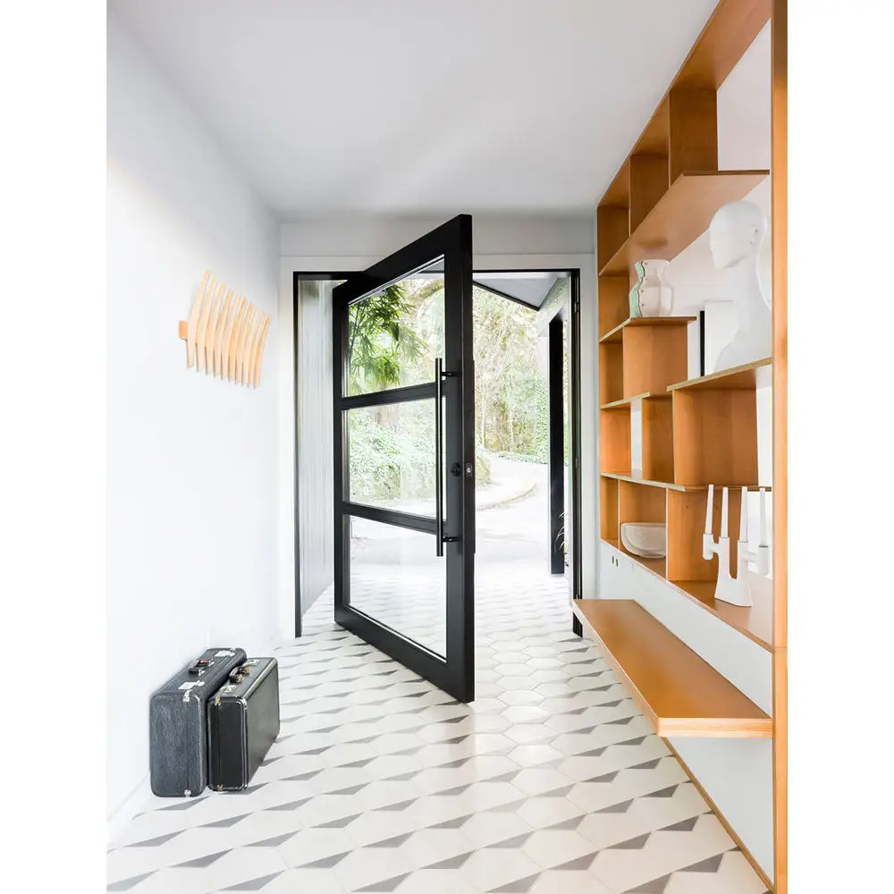 Heavy Duty Household Entrance Glass Pivot Door Modern Design Anti Theft Revolving Doors Luxurious Panoramic Glass Entrance Doors