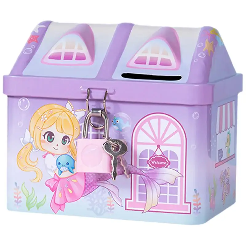 Boys Piggy Bank For Kidsandona Piggy Bank Mermaid Girls Piggy Bank Toddler Desktop Ornament House Shaped Piggy Bank