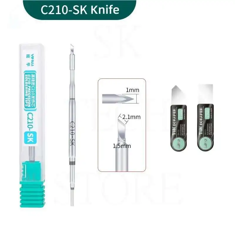 C210 I/K/Si/SK سبيكة لحام نصائح 210 التدفئة الأساسية كفاءة التوصيل الحراري YIHUA لإصلاح محطة اللحام