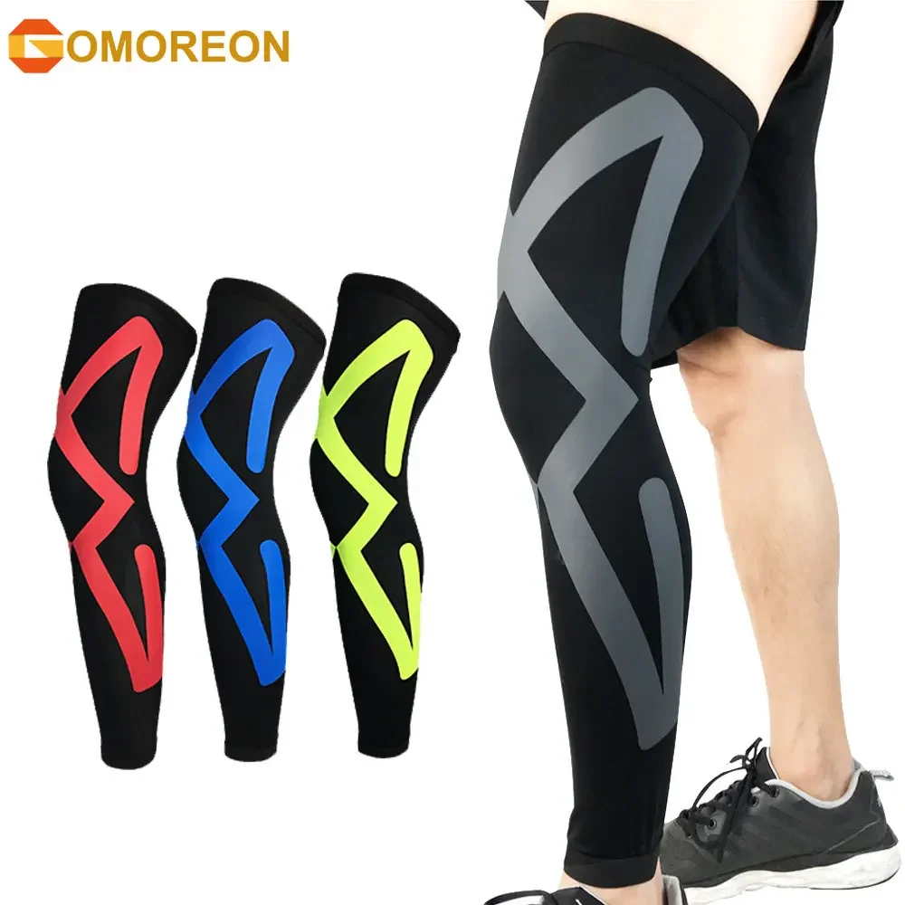 

1Pcs Compression Leg Sleeves, Leg Knee Long sleeves Knee Support for Football Baseball Basketball Running Cycling Fitness