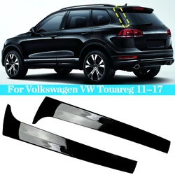 For Volkswagen VW Touareg Gloss Black Car Rear Window Side Spoiler ABS Spoilers Splitter Canard Sticker Accessories 2011-2017