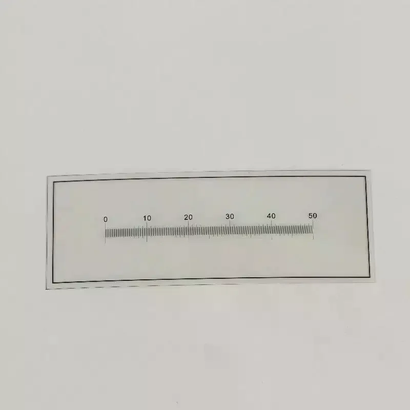 Precision 0.1mm Div Microscope Micrometer Calibration Ruler 50mm Markings Transparent Film PET Measuring Tape Line High