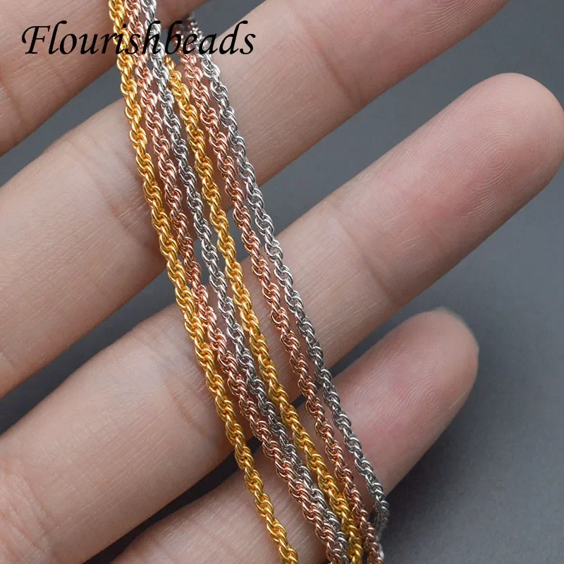 30pcs/lot Anti Fading 45cm Length Twist Necklace Chain For Pendant Jewelry