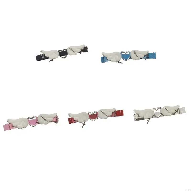 

P88A Gothic Thigh Rings Lovely Angel Wing Leg Rings Heart Thigh Chain Jewelry Decor