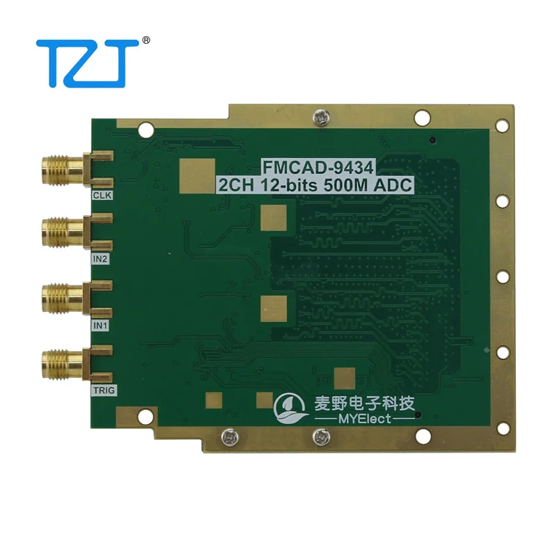 TZT High Speed ADC Acquisition FMC Sub Card Dual Channel 500M 12-bit AD9434 Module Onboard Synchronous Clock Distributor