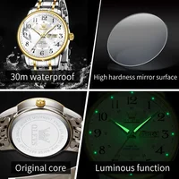 OLEVS 2891 Luxury Luminous Stainless Steel Quartz Watch for Men Shockproof Waterproof Sports Mens Wristwatches Reloj Hombre 3