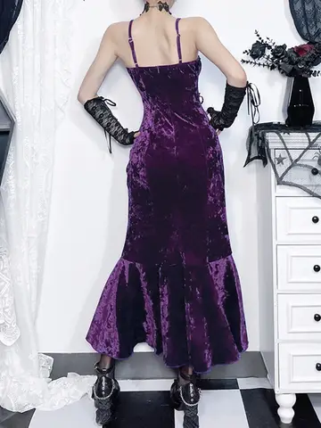 10 best sales röd goth-klänning - №5