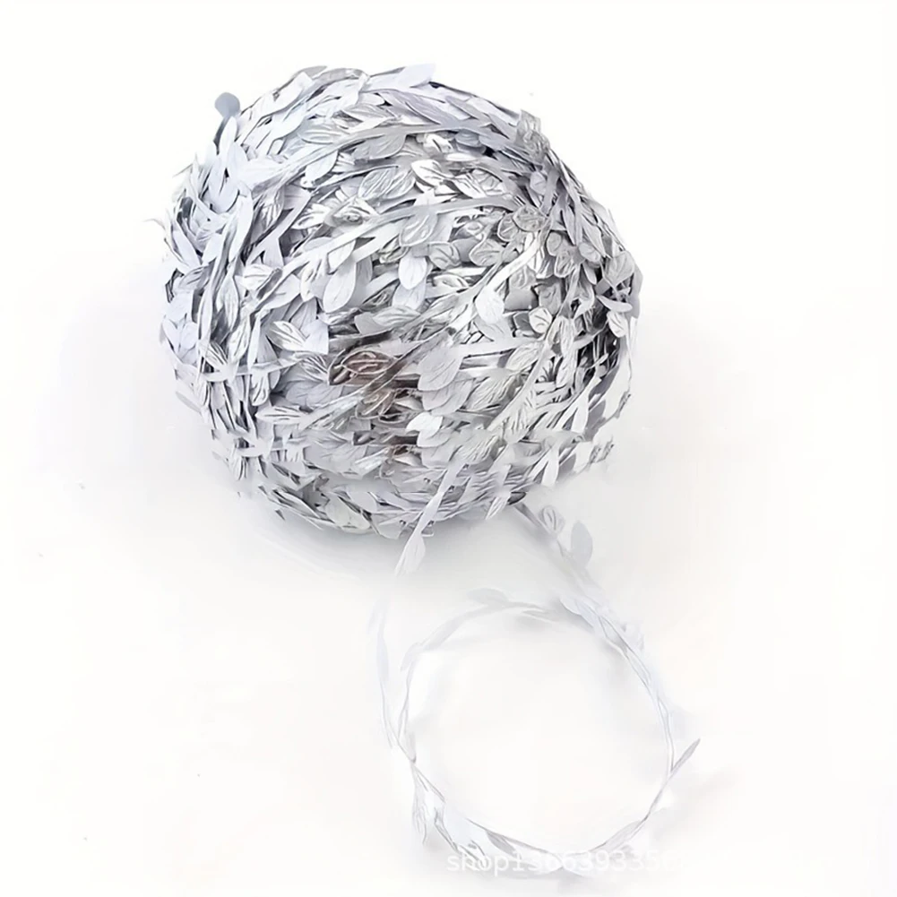 20m PVC Simulation Rattan Vine With Realistic Leaves Ribbon For Wedding Centerpiece Table Drape Floral Arrangement Holiday Decor