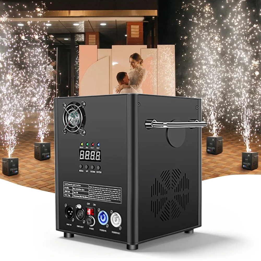 500W Cold Spark Machine DMX Remote Control Special Effect Machine Firework Machines For Party Wedding Disco DJ Bar Event Dance