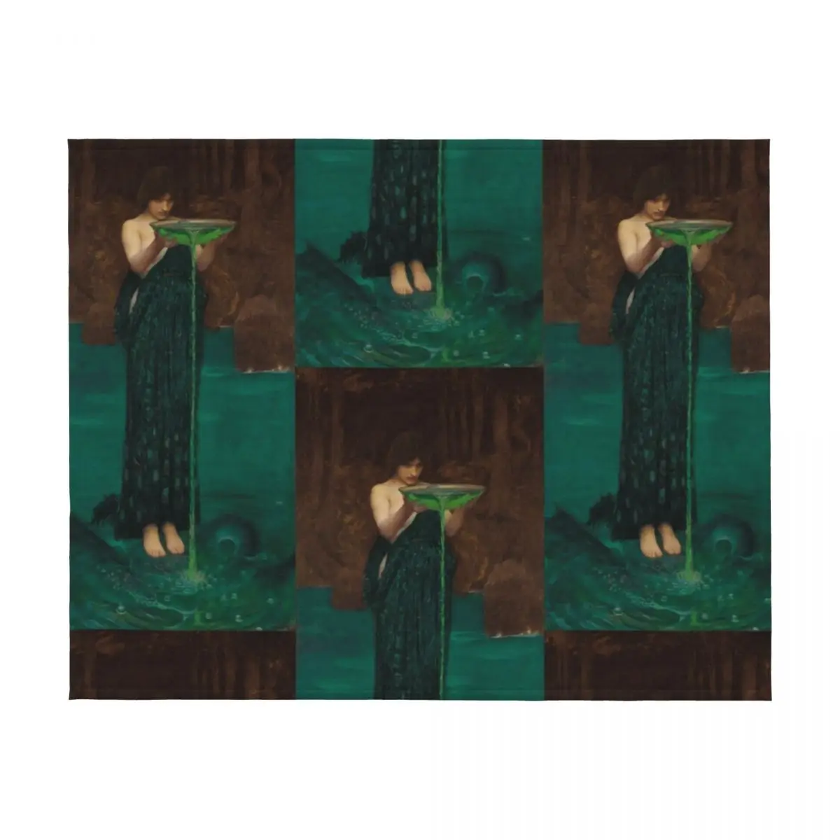 Circe Invidiosa - John William Waterhouse 1892 بطانية رمي للأريكة المزخرفة بطانيات أريكة منقوشة لطيفة