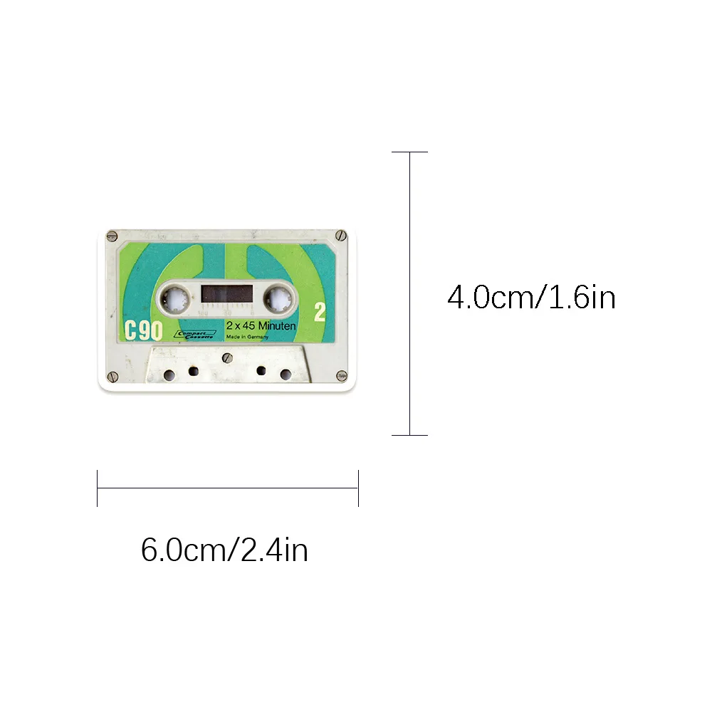 50 قطعة من ملصقات شريط الكاسيت الصغيرة الرجعية الإبداعية DIY الديكور لأجهزة الكمبيوتر المحمول كأس الهاتف الغيتار سكيت ملصقات الحنين #5