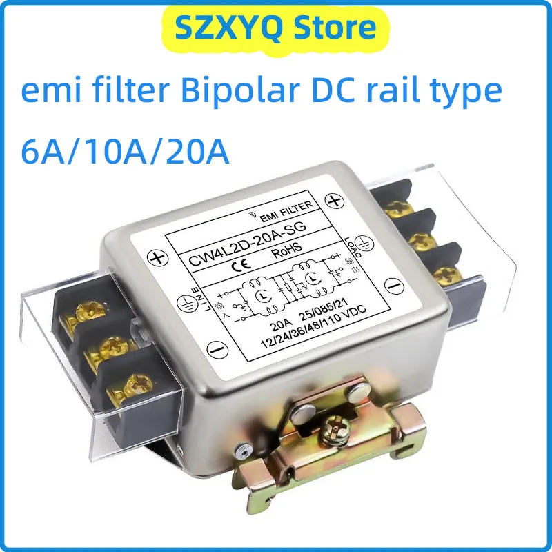 

Terminal rail type DC two-stage EMI filter CW4L2D-3/6/10/20A-SG power purifier Anti-interference