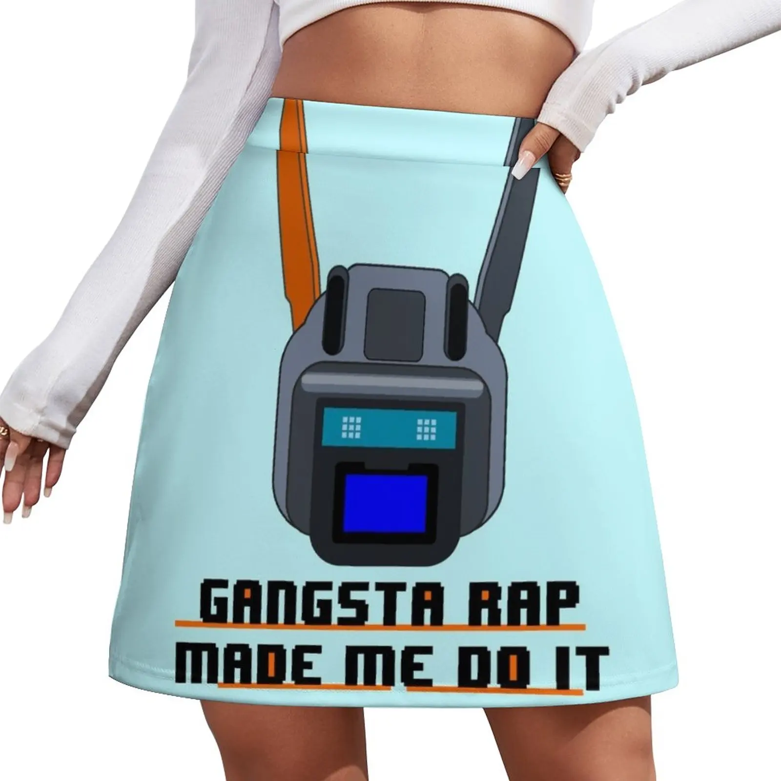 

Gangsta Rap Robot Mini Skirt mini denim skirt chic and elegant woman skirt