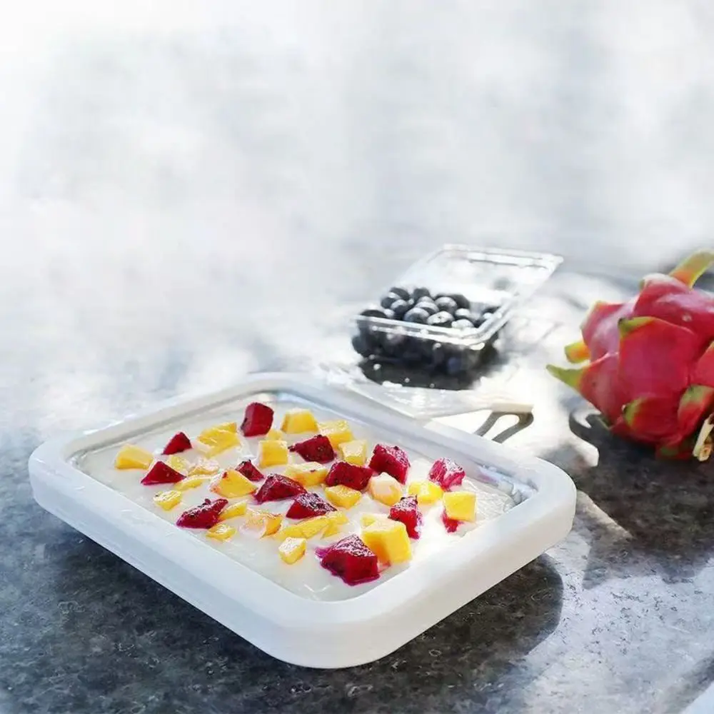 

Машина для приготовления мороженого из нержавеющей стали 304 с лопатой, углубленная замораживающая йогуртница, прямоугольная машина для приготовления сорбета для дома