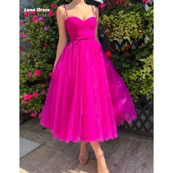 Lena Elegant Evening Dresses for Women Luxury Occasions Dresses 2024 Gauze Spaghetti Straps Purple Red Line A Gala Dress Es Prom