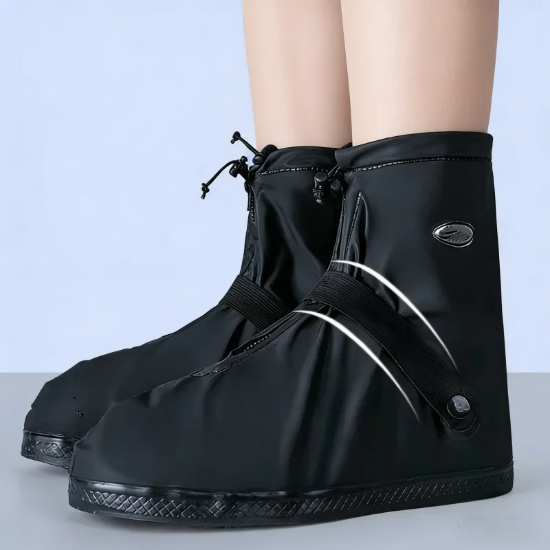 

Водонепроницаемые чехлы для обуви из искусственной кожи, для велоспорта, пеших прогулок, противоскользящие, многоразовые, защитные накладки на обувь от дождя, снега и песка.