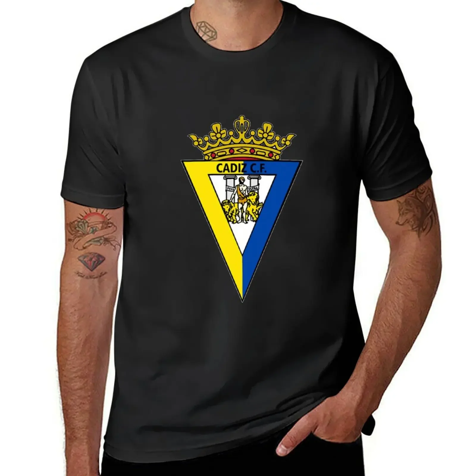 Футболка Cadiz cf, одежда для хиппи graphics, мужские футболки с рисунком аниме