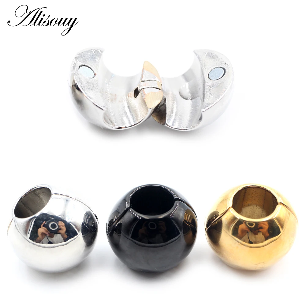 Alisouy 1PC Simple Polishing Copper Ball Round Hinged Ear Weights Expander Stretcher Plugs Gauges Earrings Body Piercing Jewelry