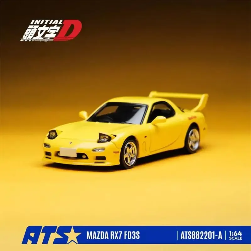 PreSale ATS 1:64 RX7 FD3S Ver.I Yellow Die-Cast Car Model Miniature Gifts
