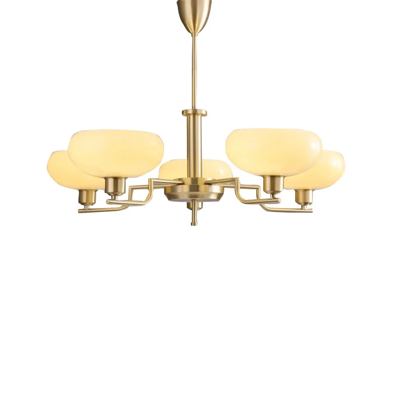 

Pure brass chandelier, mid-century modern style all copper chandelier, suitable for kitchen island