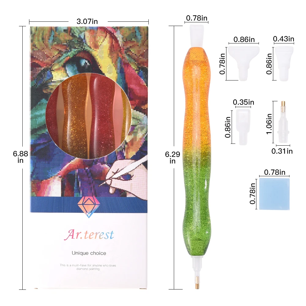 Diamond Painting Pens 4 Pack Diamond Painting Tools and Accessories Handmade Art Resin Pens for Hobby Adults Kids Beginner