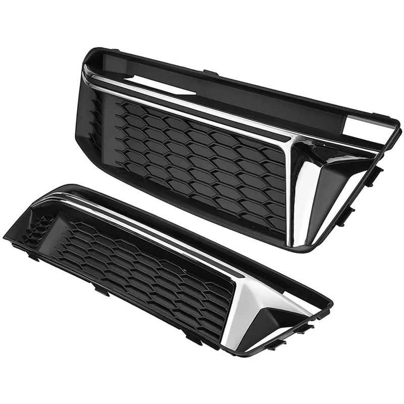 8W0807681K 8W0807682K Fog Light Grille Fog Light Frame Bumper Honeycomb Lower Grid Grille Auto for Audi A4 B9 S-Line S4