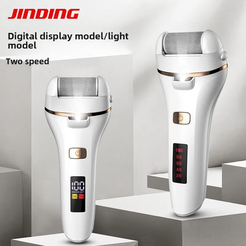 مقشر قدم كهربائي قابل لإعادة الشحن، للكعوب المتشققة - أداة محمولة للعناية بالقدم، مع رأس طحن بديل، إعدادين للسرعة، U #1