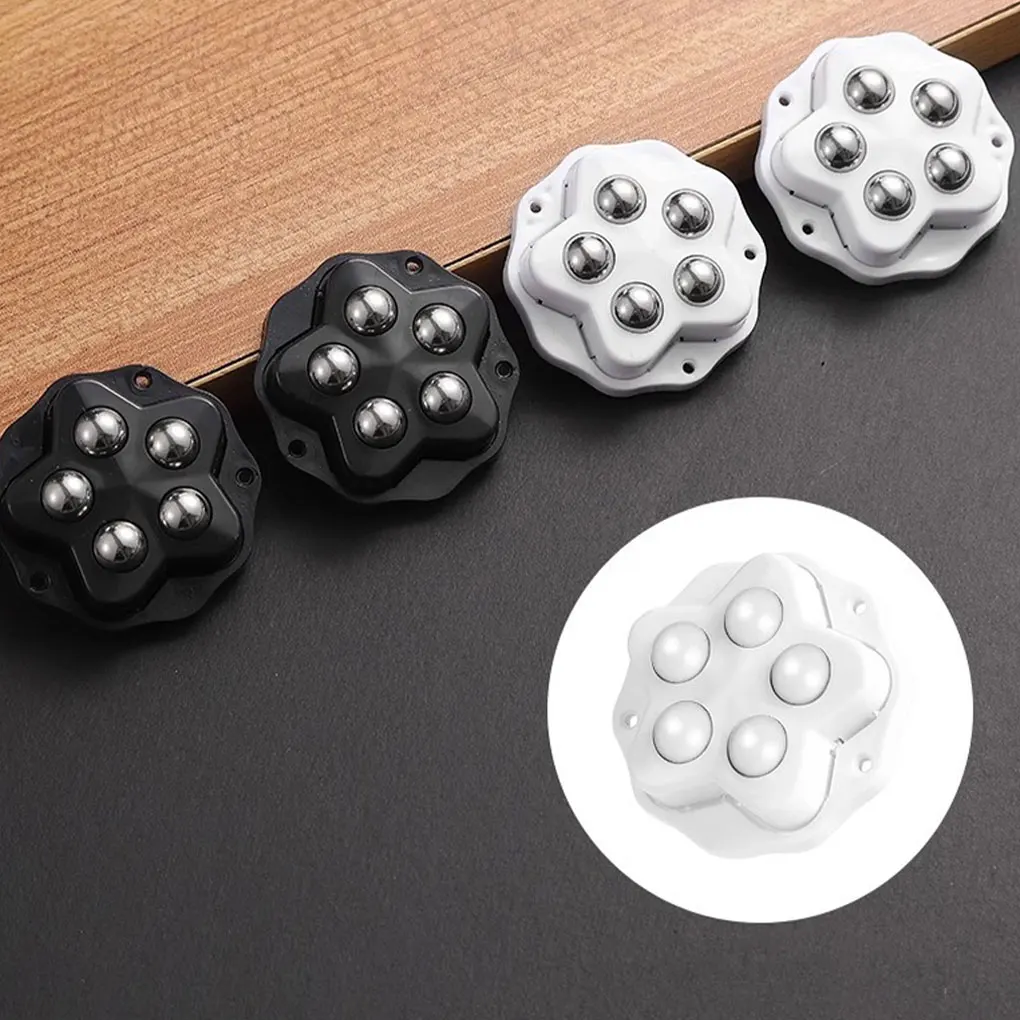 Mini puleggia universale autoadesiva da 4 pezzi per mobili 360 °   Mini ruota girevole