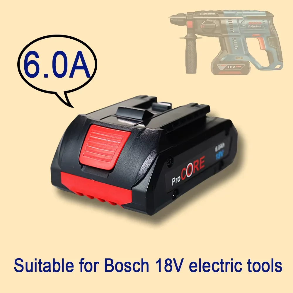 

18V 6.0Ah Pro CORE replacement battery, for Bosch 18V cordless tools BAT609 BAT618 GBA18V 21700 high power 5C power cell