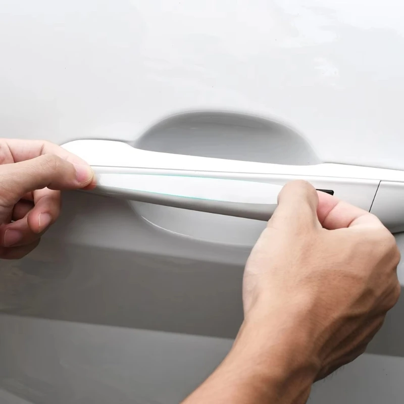 0xxd 8pcs Clear Automotive Door Handling Protector Film предотвращает повреждение краски Universal
