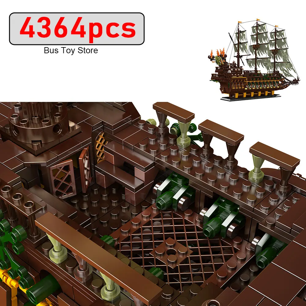 Mould King 13197 The flying Dutchman ship model Building blocks sets Creative Blocks Toys Small particle Bricks Toys For Gift