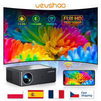VEVSHAO A25 Projector 4K Full HD 1080P 1200ANSI  Android 9.0 Wifi 6 Smart Home Theater Projector for Office Meeting Video