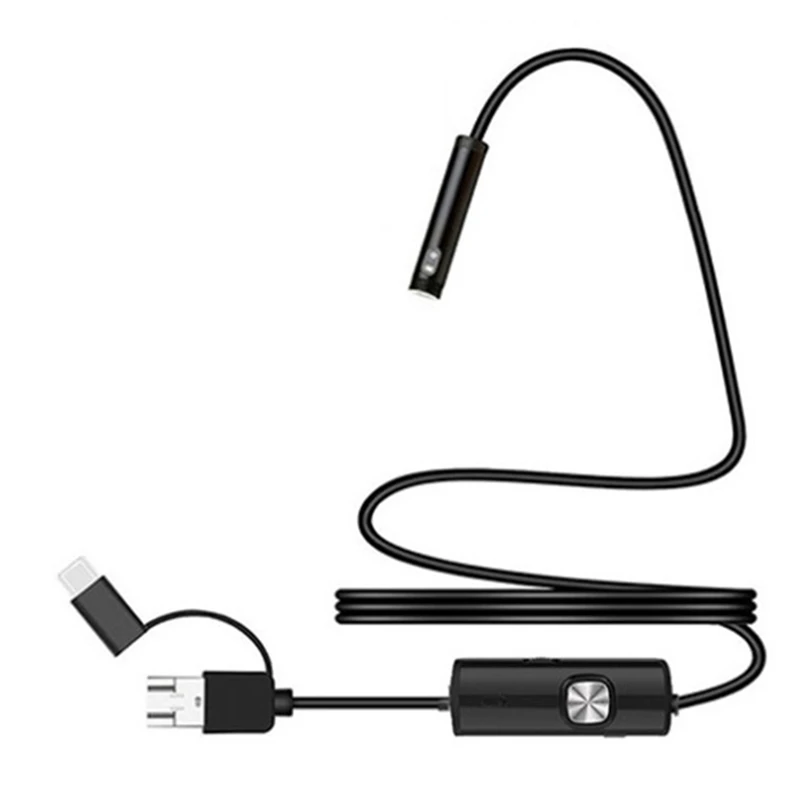 

3 IN 1 8Mm USB C Dual Lens Industrial Endoscope HD Hard Cable Type C Inspection Camera Borescope For Android PC Phone