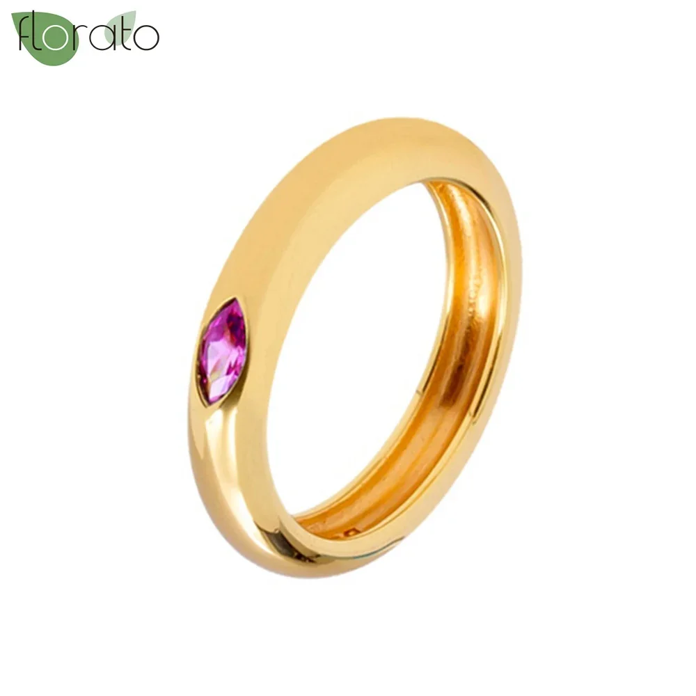 Women's Gold Plated Colorful Zircon Luxury Engagement Ring, Gift