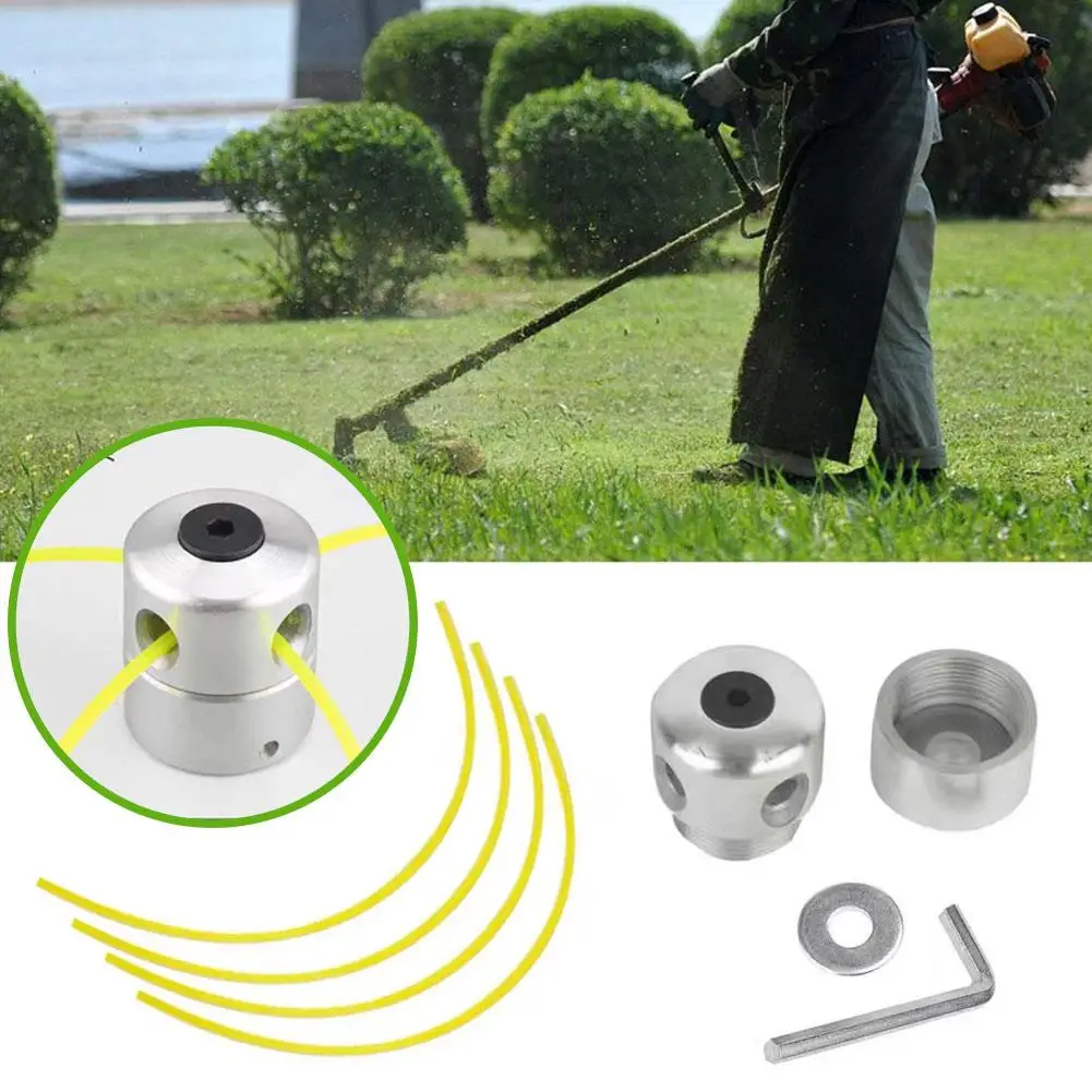 Universal Aluminum Trimmer Head With Four Trimmer Lines For Brush Cutter Grass Trimmer Aluminum Trimmer Head Replacement Pa P8B8