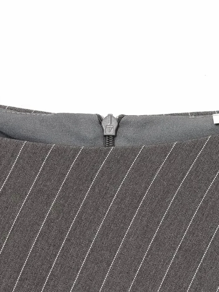 Mulheres novo casual sem mangas listrado mini vestido feminino elegante em torno do pescoço magro vestidos curtos senhora diário comute vestidos de escritório