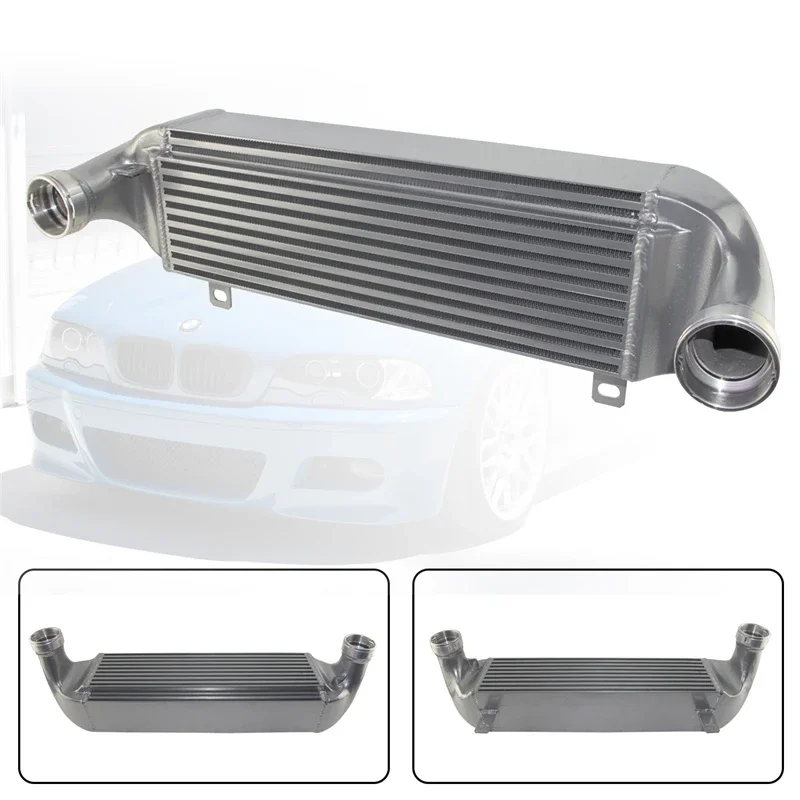 Competição Intercooler Apto para BMW E46, 318d, M47N, 320d, Cd, td, M47N, 330d, Cd, xd, M57N, 2003, desempenho Alumínio, prata, preto