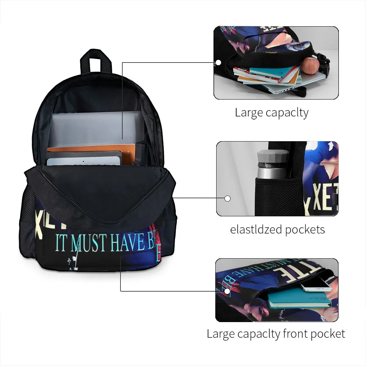 Music Roxette Band The Comingson World Tour Poly Co Student Backpack School Bag for Men Women Fashion Bookbag Shoulder Bags