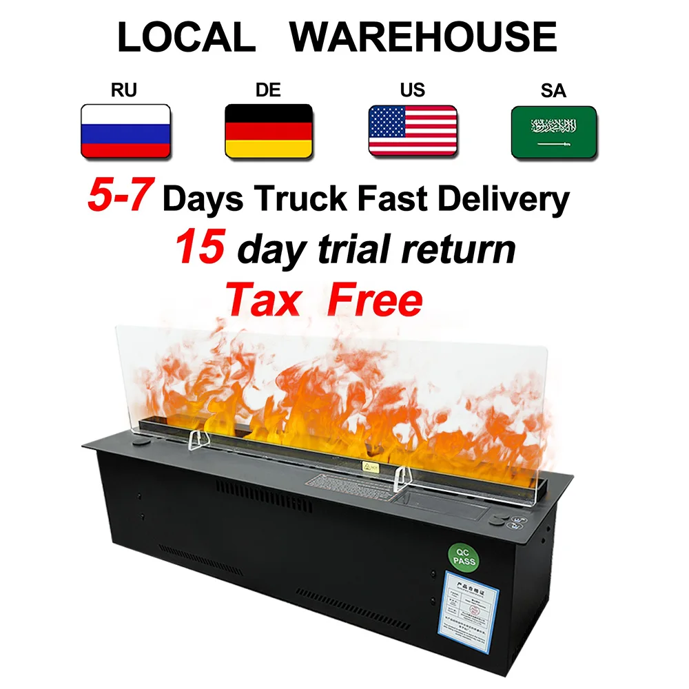 مدفأة التغشية الذكية 7 ألوان LED مدفأة يتم التحكم فيها بالواي فاي، مرطب ديكور الفندق، مدفأة كهربائية بالبخار