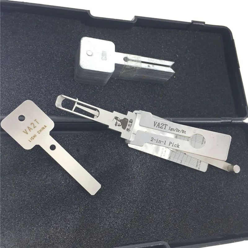Original Guaranteed Lishi 2 in 1 VA2T HU100-10 TOY48 K5 HY22 HU162T-8 TOY2018 SIP22 CH1 Stainless Car Door Opening Lockpick Tool