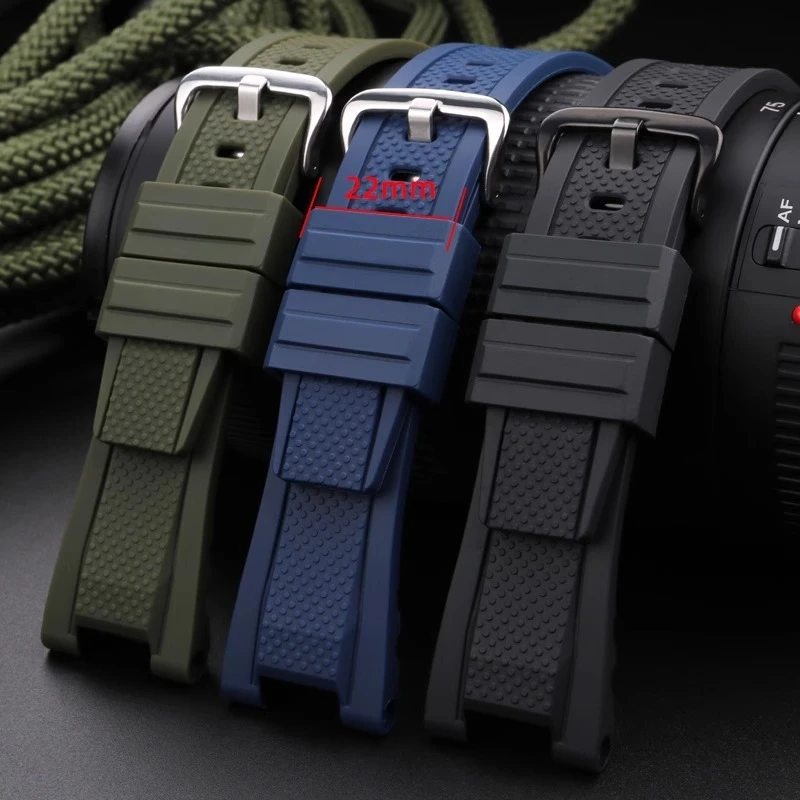 Watch accessories for Casio GST-B100/W300/410/S110/S310 watch strap silicone activity ring strap swim ring Movable ring strap image 5