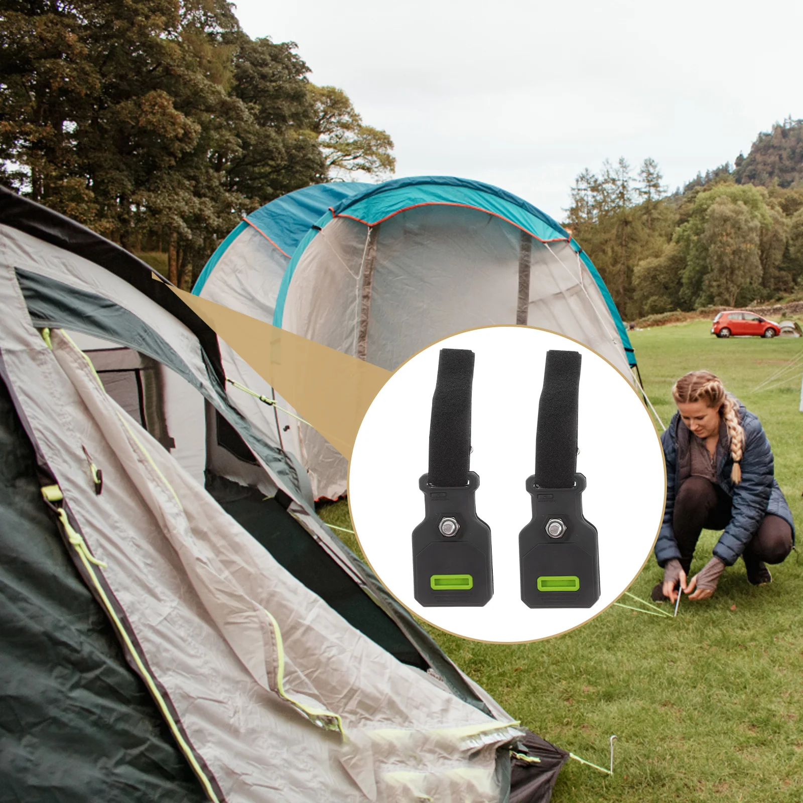

2 pcs Tent Clips Durable Nylon Tarp Hold Downs RV Awning Clamps Outdoor Garden Mesh Fasteners Truck Covers Wind Proof