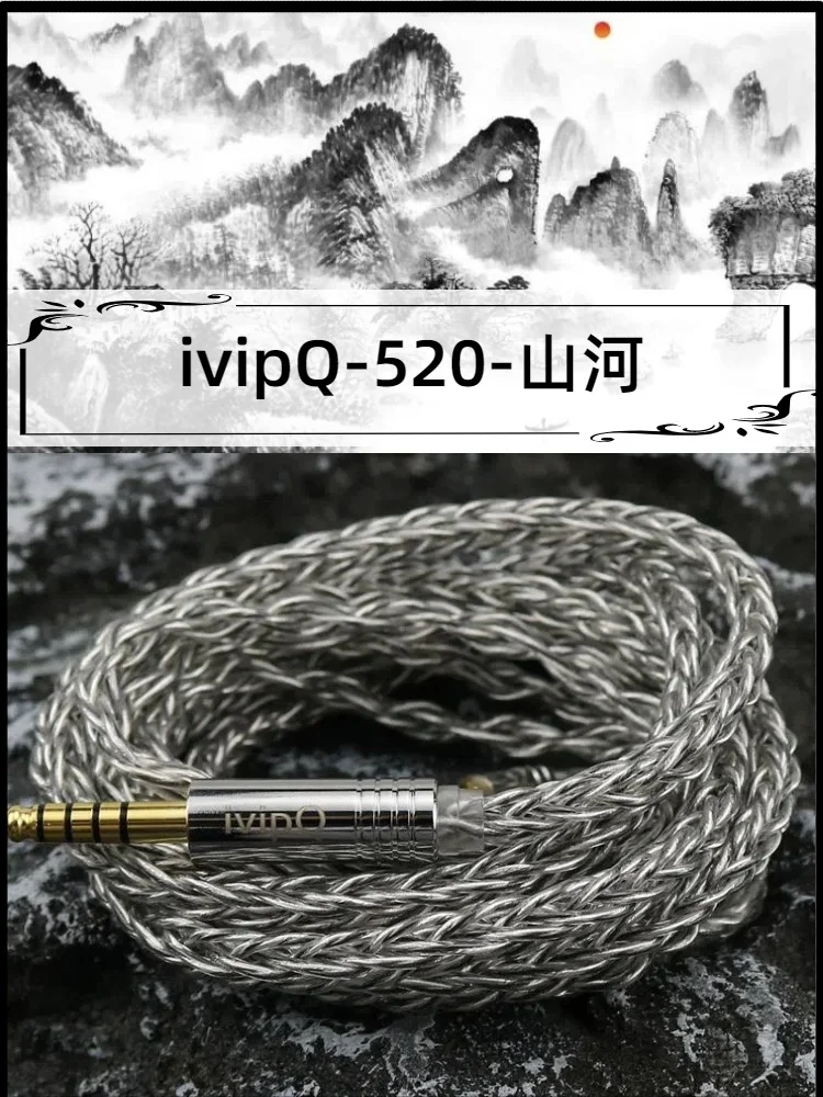 IvipQ-520 8Core Graphene+Single Crystal Copper Kopfhörer-Upgrade-Kabel mit 3,5/4,4 mm/0,78 2PIN, für Bravery T3 PLUS ZERO Winter – Detail 1
