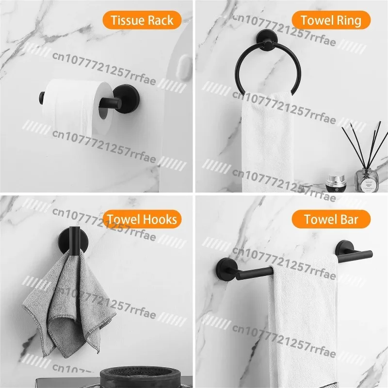 Stainless Steel Brushed Gold Bathroom Accessories Set Wall Mounted Chrome Plated Bath