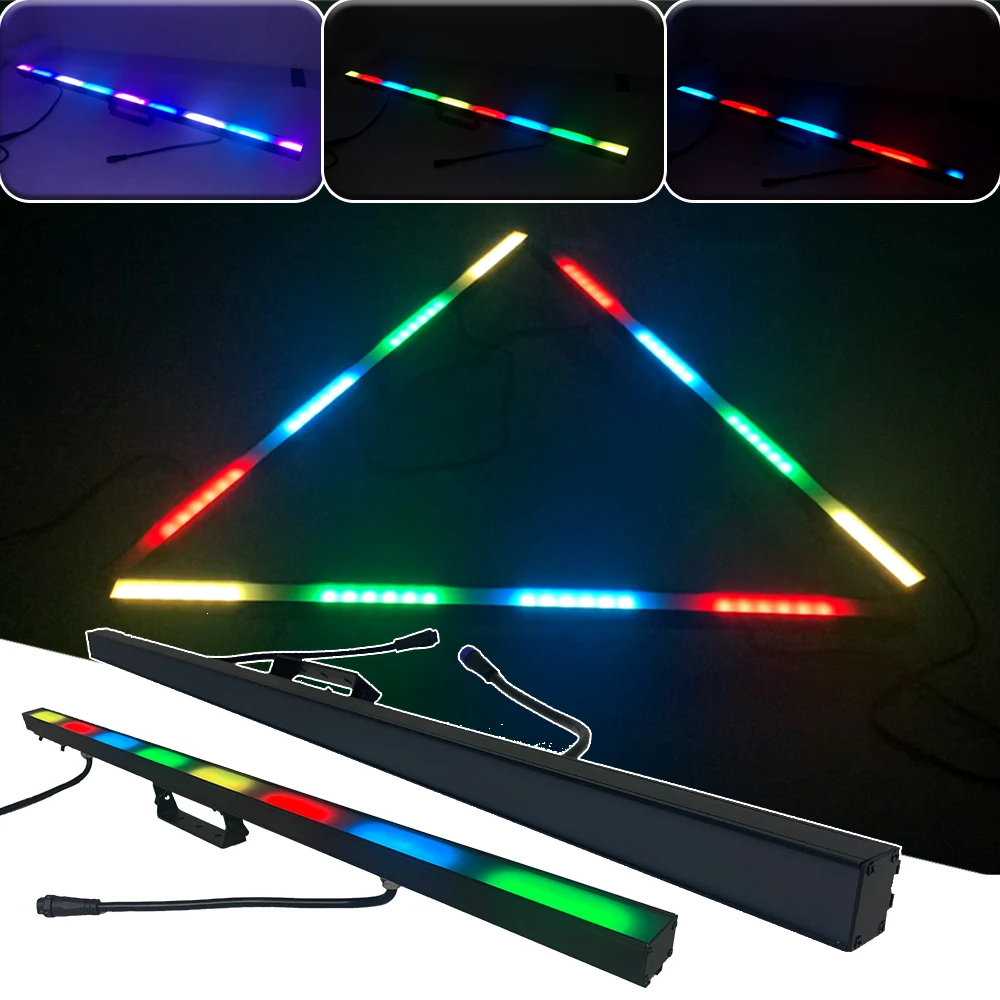 Outdoor waterproof IP65 LED 80X0.5W RGB Pixel strip Wall Washer Light With Controller DMX DJ DIco Bar Party Club Stage Lighting