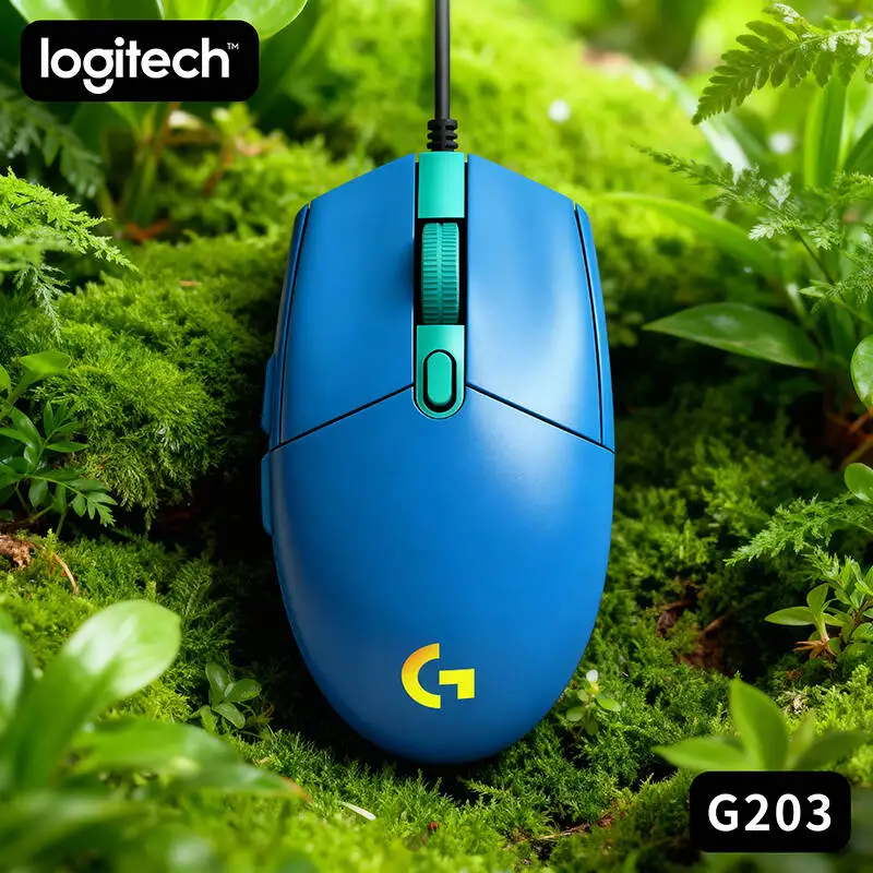 

Logitech G203 Gaming Mouse - High Precision 8000 DPI Sensor, RGB Lighting Effects, Comfortable for Long Gaming Sessions