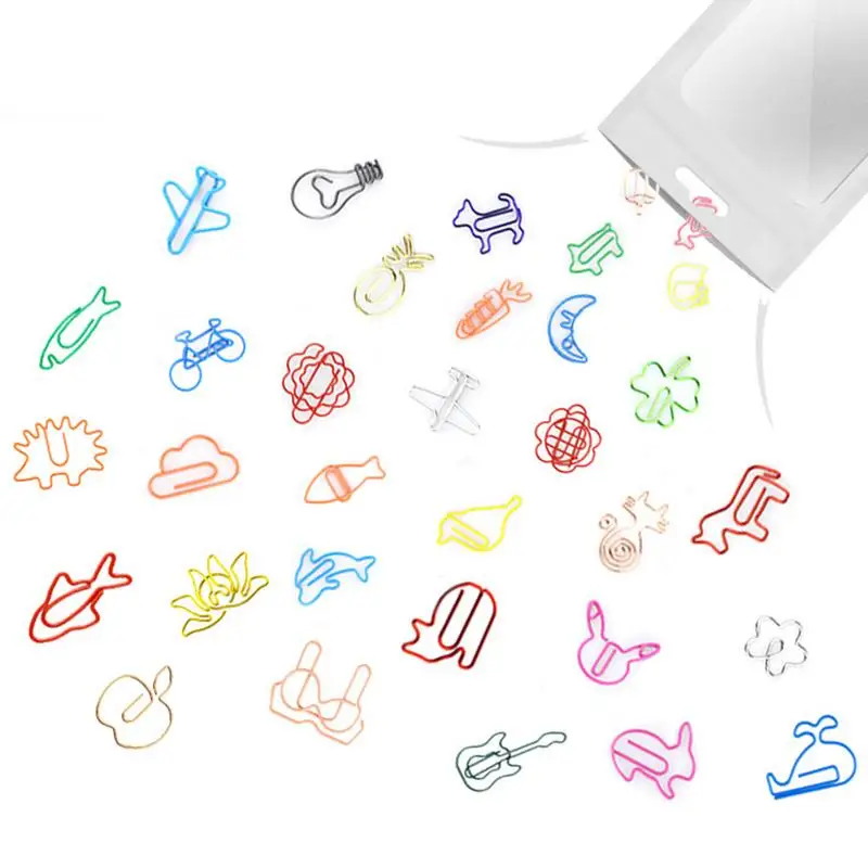 Pennarelli per libri a graffetta 30 pezzi Mini graffette Creative Set regali scolastici colorati casuali per i lavoratori donne uomini insegnanti studenti