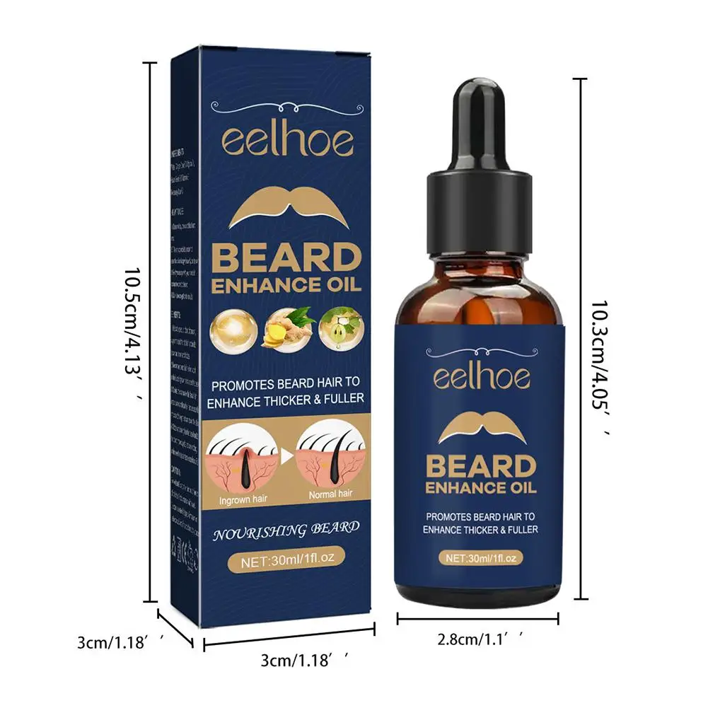 Aceite Natural para el crecimiento de la barba para hombres, herramientas de alisado hidratante, acondicionador para el cuidado de la barba, 30ml