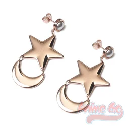 Anime Sailor Usagi Tsukino Cosplay Earrings Star and Moon Crystal Eardrop